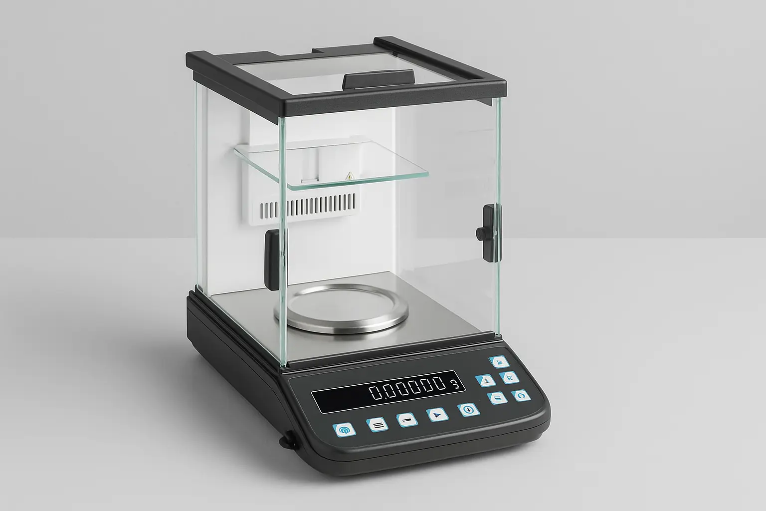 Detalle de platillo de microbalanza
